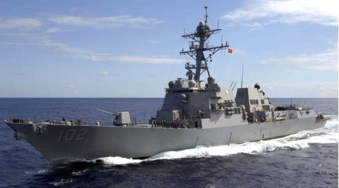 China condena passagem de navio de guerra dos EUA pelo Estreito de Taiwan